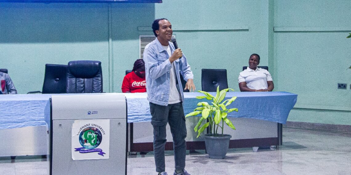 Nelson Ajulo, CEO of Zarttalent Foundation at career Fair (2)