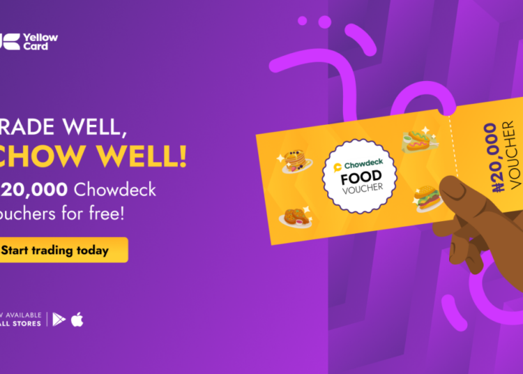 Yellow Card Chowdeck app and Food voucher