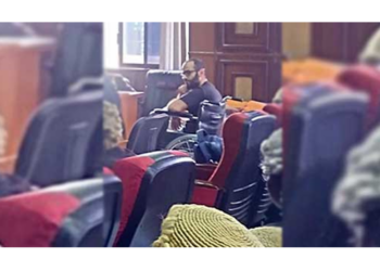 Tigran Gambaryan of Binance on wheelchair