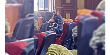 Tigran Gambaryan of Binance on wheelchair