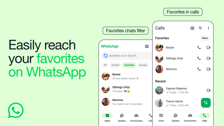 WhatsApp Launches Favourites Feature for Easier Access to Key Contacts