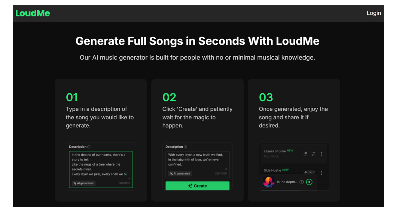 LoudMe Review -The Revolution in Free AI Music Generation