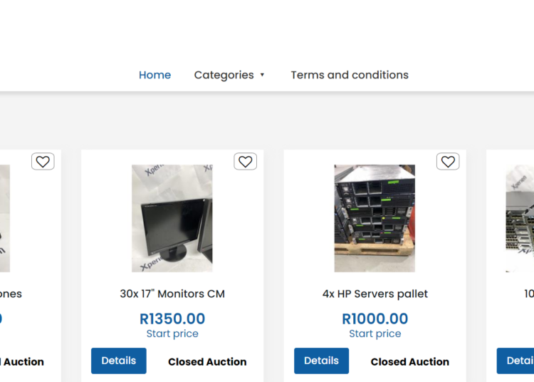 Xperien Auction Website