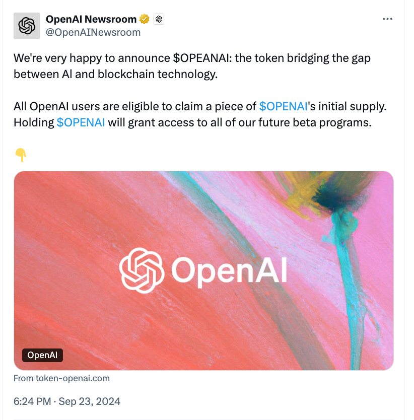 OpenAI Newsroom Account on X Hacked to Promote Cryptocurrency Scam