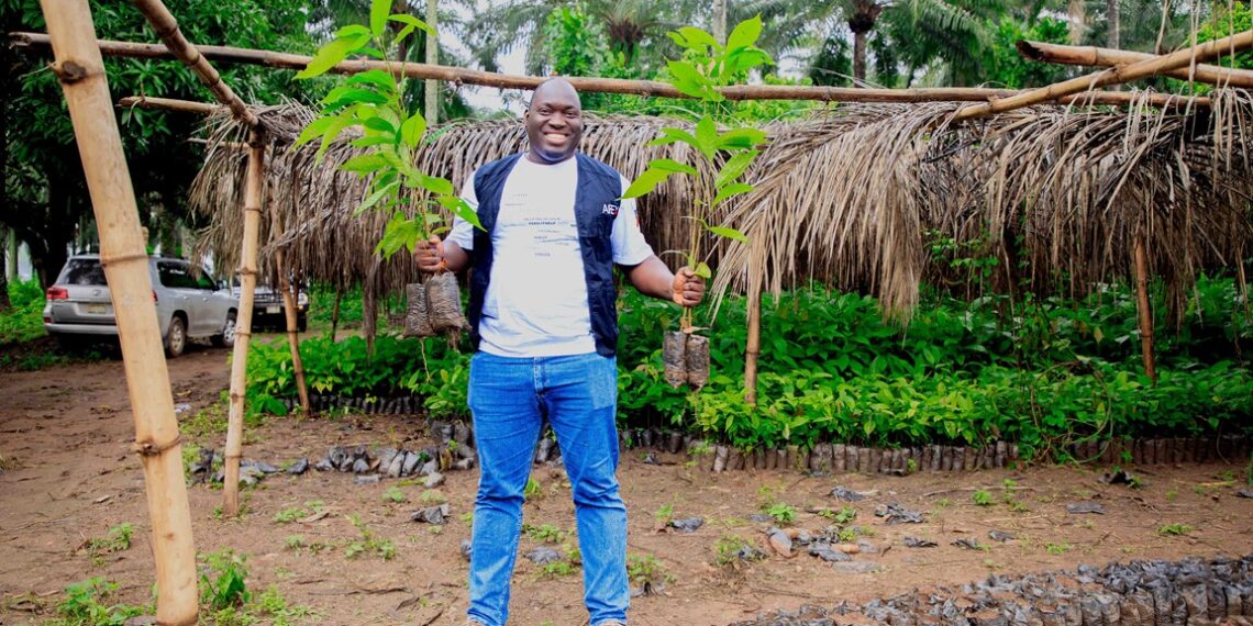 Ayodeji Balogun at the AFEX farm in Modakeke, Osun State, Group CEO, AFEX