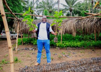 Ayodeji Balogun at the AFEX farm in Modakeke, Osun State, Group CEO, AFEX