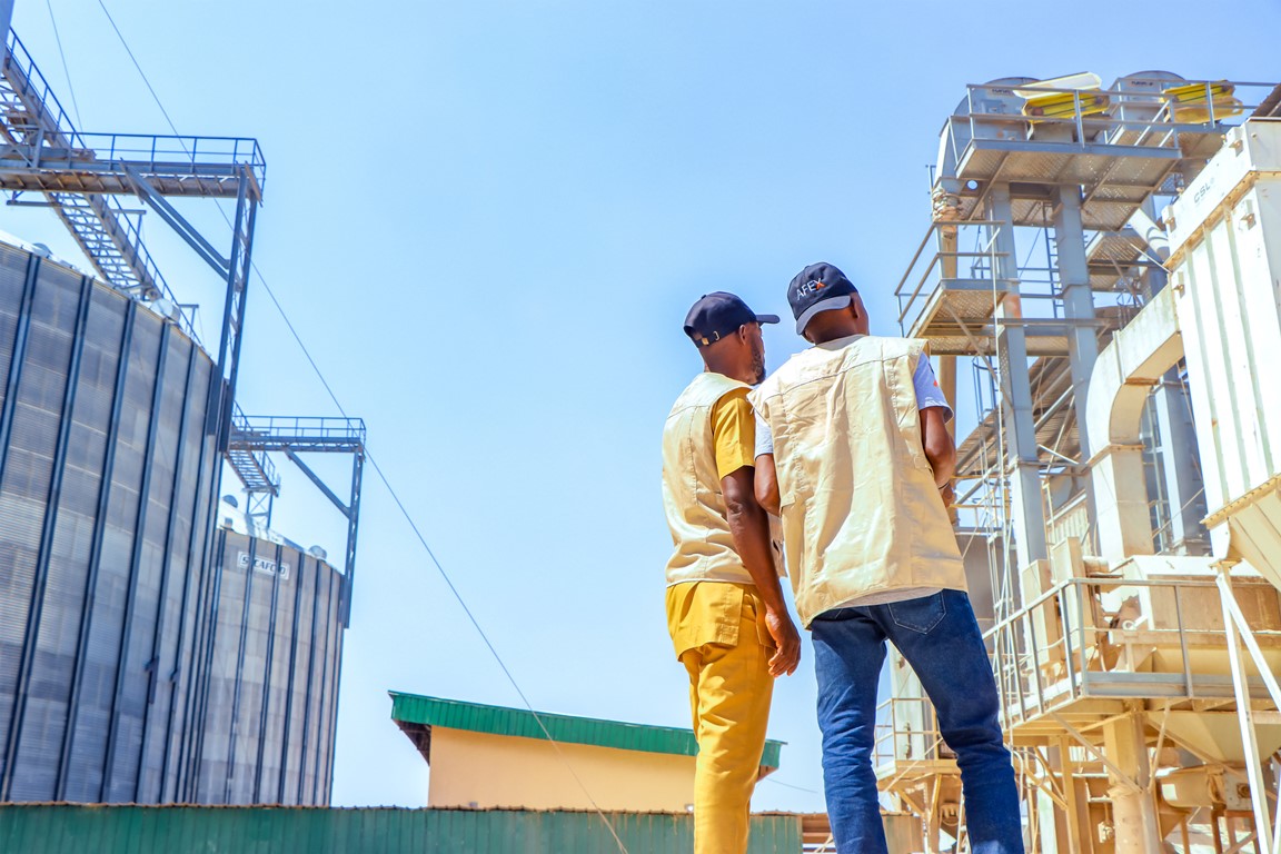 Members of the AFEX team at a processing plant