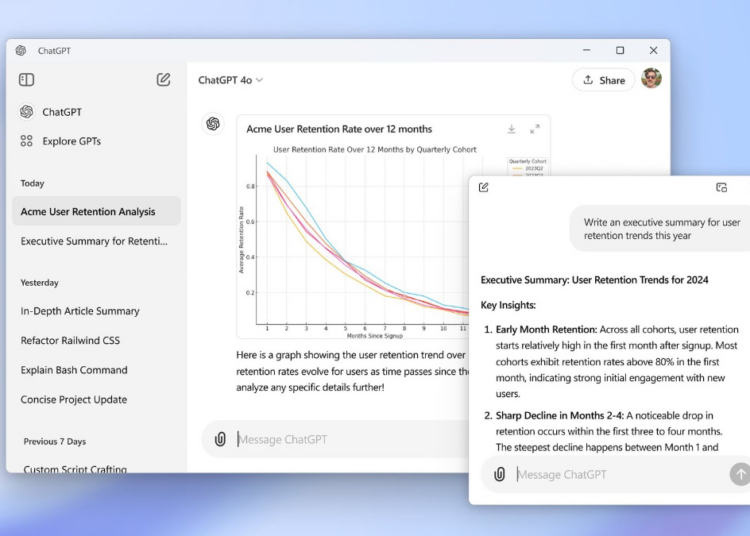 OpenAI Unveils Early Version of ChatGPT Desktop App for Windows Users
