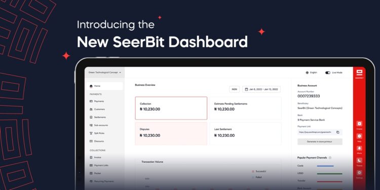 SeerBit Dashboard