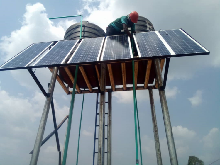 IHS donates this kind of Solar-powered Borehole