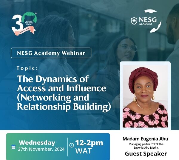 Celebrated Nigerian broadcast journalist and media consultant, Eugenia Abu at NESG