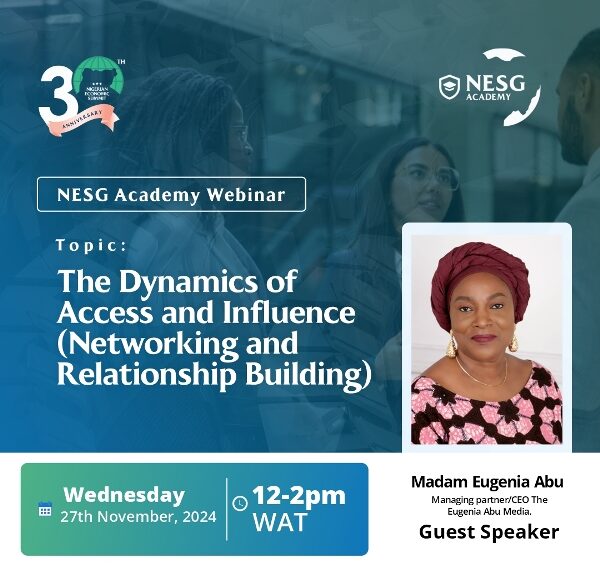 Celebrated Nigerian broadcast journalist and media consultant, Eugenia Abu at NESG