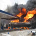 Oil Tankers in flames