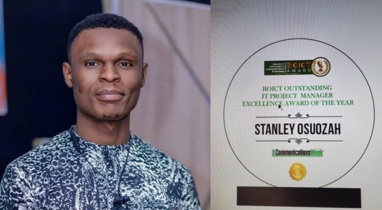 Stanley Osuozah wins BoICT Award