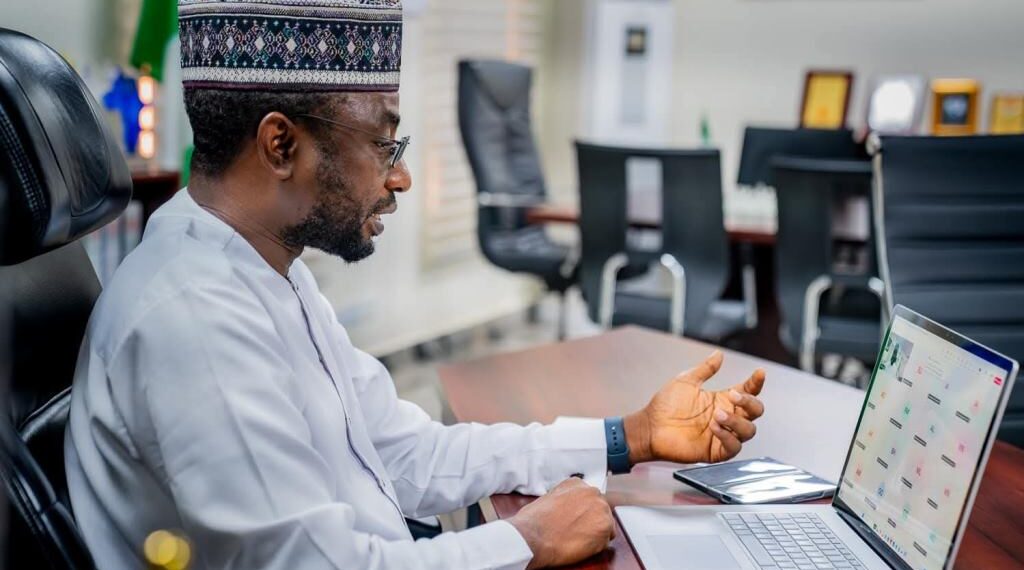 Kashifu Inuwa DG NITDA during virtual inauguration of Technical Working Group on National Cloud Infrastructure