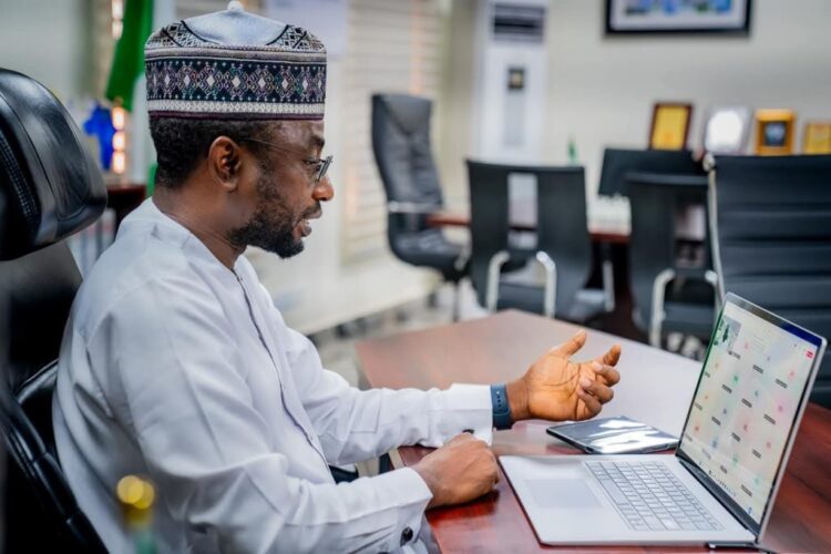 Kashifu Inuwa DG NITDA during virtual inauguration of Technical Working Group on National Cloud Infrastructure