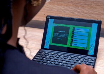 Student using Teesas Matric