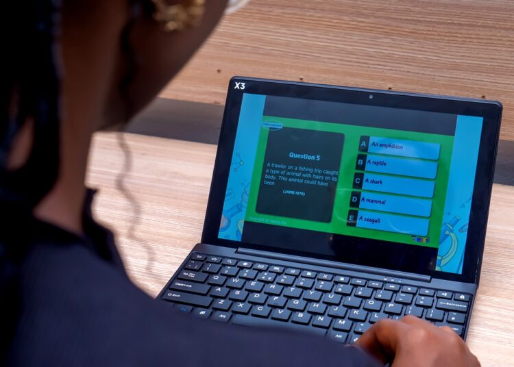 Student using Teesas Matric