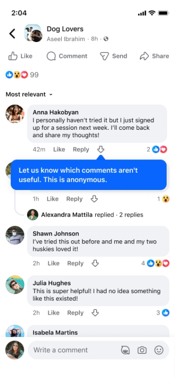 Meta new features