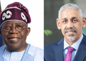 President Bola Tinubu and Dr. Sidi Ould Tah, AfDB President