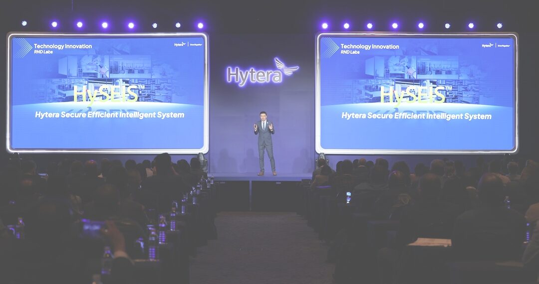 Stanley Song, vice president of Hytera speaking on professional communication technologies