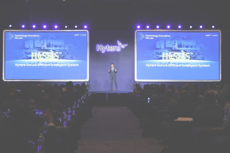 Stanley Song, vice president of Hytera speaking on professional communication technologies