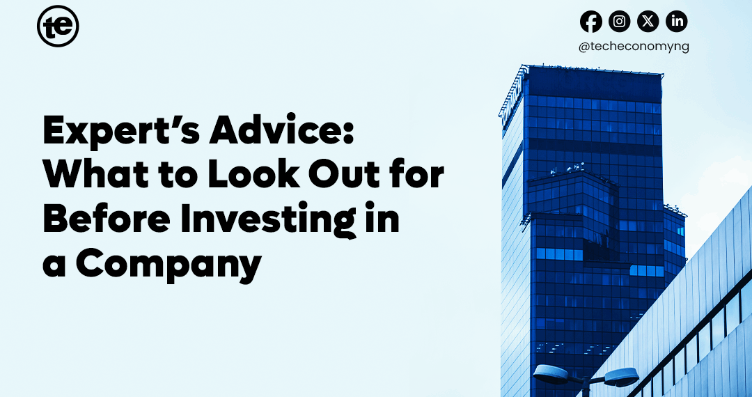 What to Look Out for Before Investing in a Company