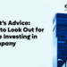 What to Look Out for Before Investing in a Company