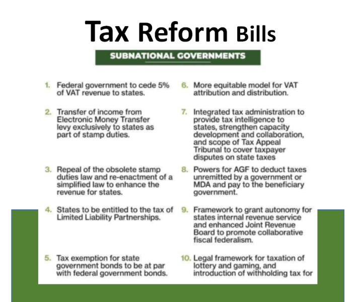 Tax Reform Bills Explained