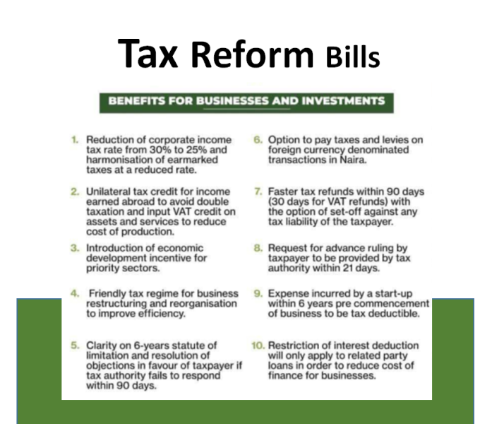 Tax Reform Bills Explained