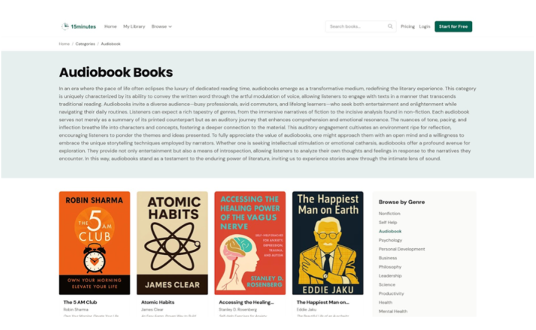 Audiobook reading fast