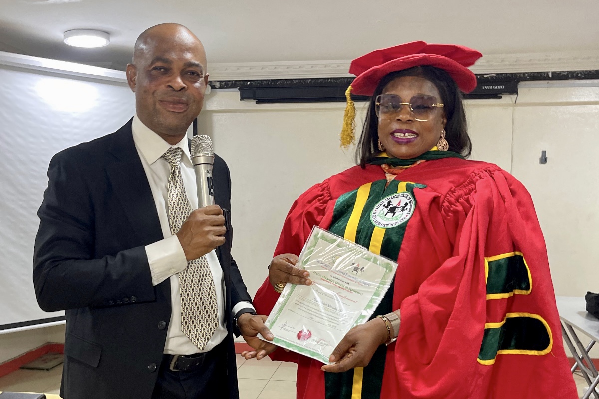 ICEN Confers Professional Doctorate Award on Vivian Aladi