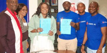 The agreement signing between GMind AI and TRCN