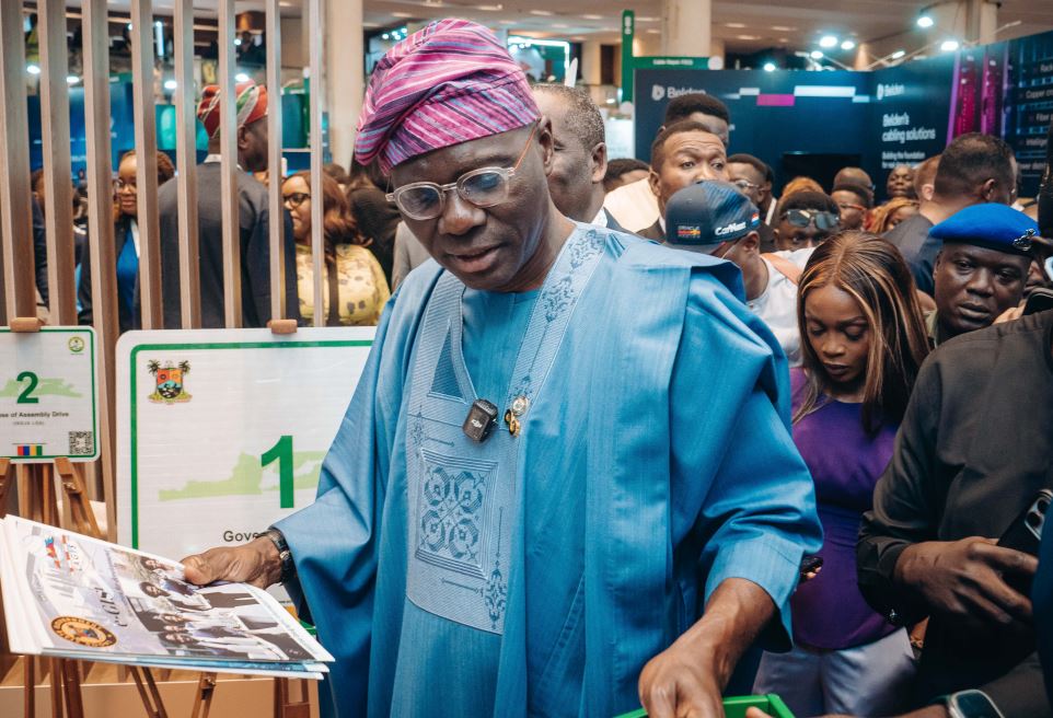 Governor Babajide Sanwo-Olu of Lagos, speaking at GITEX NIGERIA 2025
