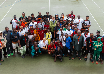 UK and Lagos -Group Photo at Elite Box gym Launch
