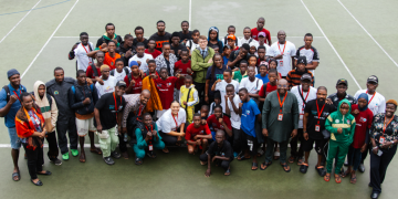 UK and Lagos -Group Photo at Elite Box gym Launch