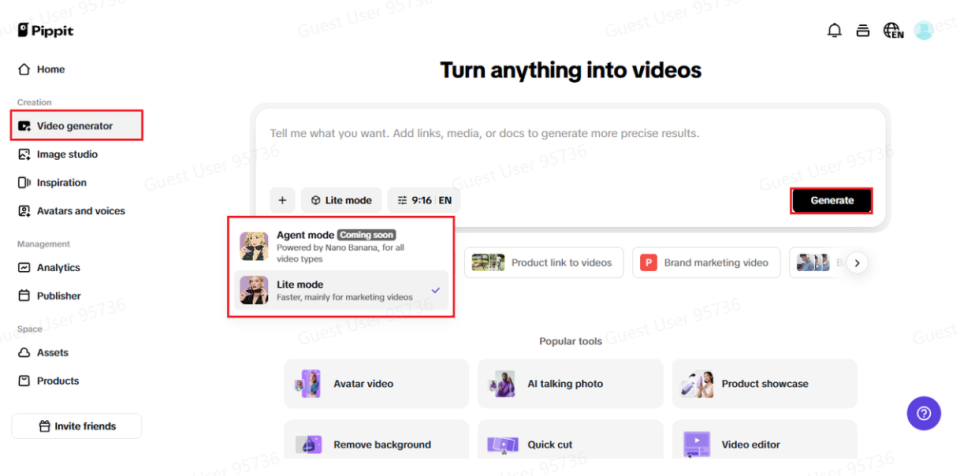 Pippit and Content Creator