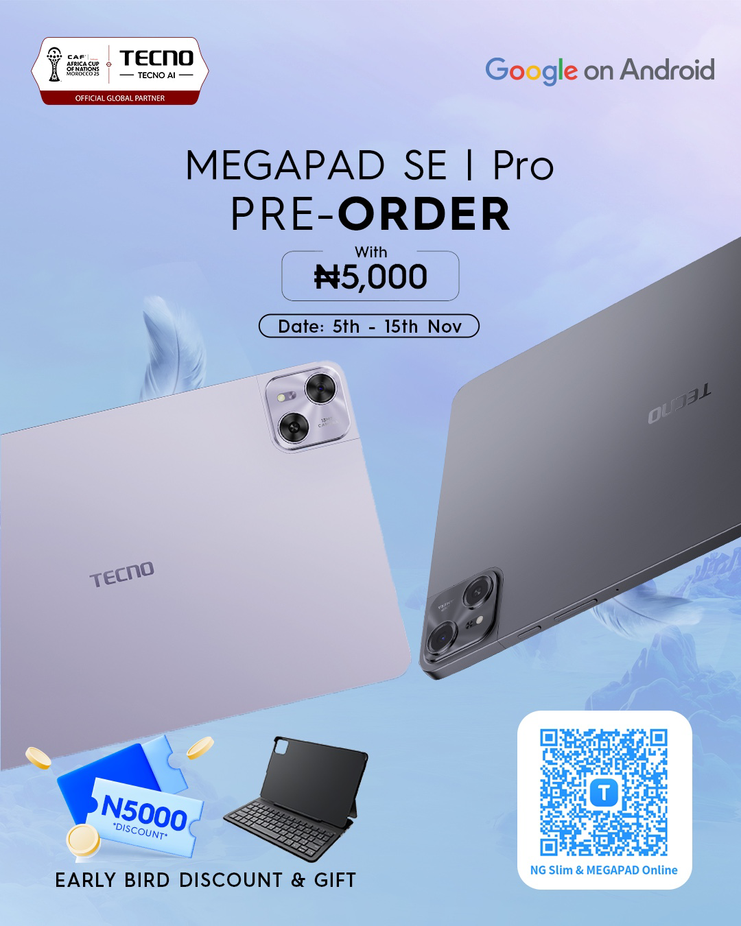 TECNO Begins 5-Day Countdown to MEGAPAD & SPARK Slim Launch