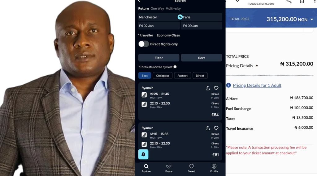 Allen Onyema and Air Peace vs NCAA on Airfares