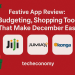 Budgeting, Shopping apps for festive season