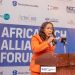 Happiness Obioha, CEO of Tizel Cybersecurity, speaking at AfriTECH 5.0