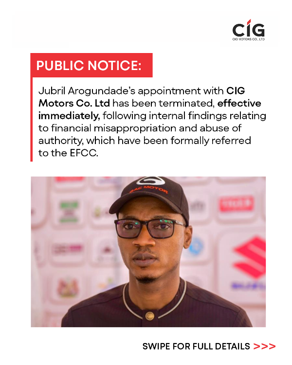 Jubril Arogundade - CIG Motors