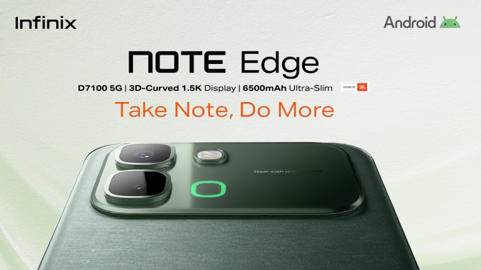 Infinix NOTE Edge Launches in Nigeria with Ultra-Slim Design, 6500mAh Battery and Next-Gen 5G Performance