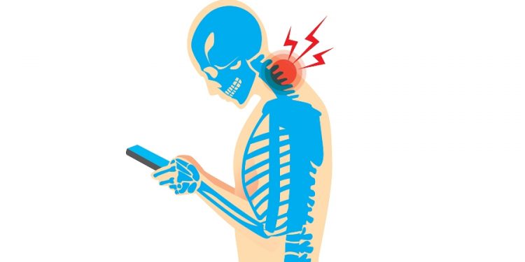 LUX Chin Up against Text neck