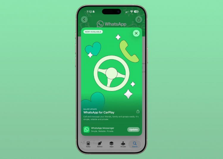 WhatsApp CarPlay app
