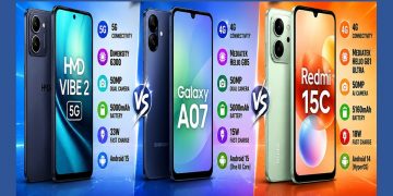 HMD Vibe 2 vs Samsung Galaxy A07 vs Redmi 15C