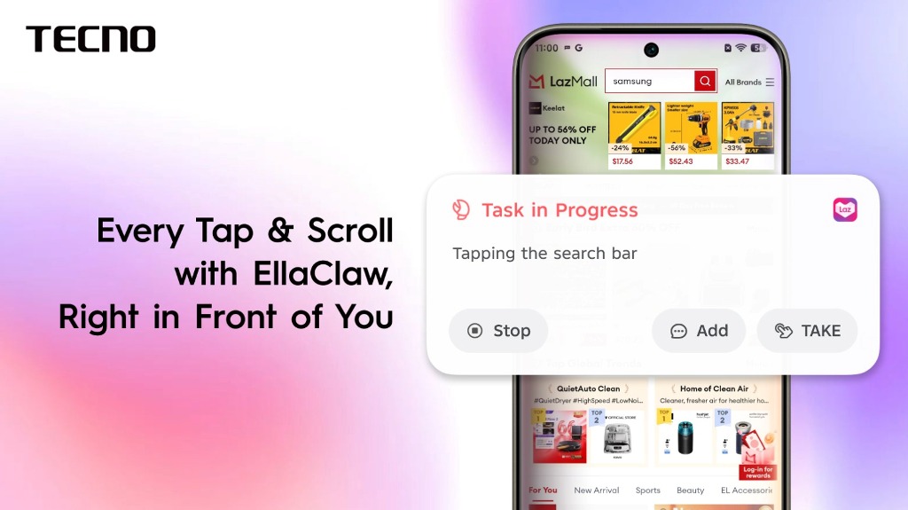 Beyond Voice Assistants: TECNO’s New EllaClaw AI Agent Takes Mobile Intelligence to the Next Level
