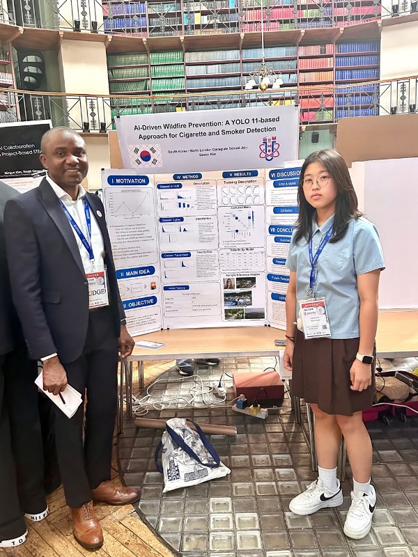 Tosin Joseph, one of the judges at the 2026 International Greenwich Olympiad (IGO)